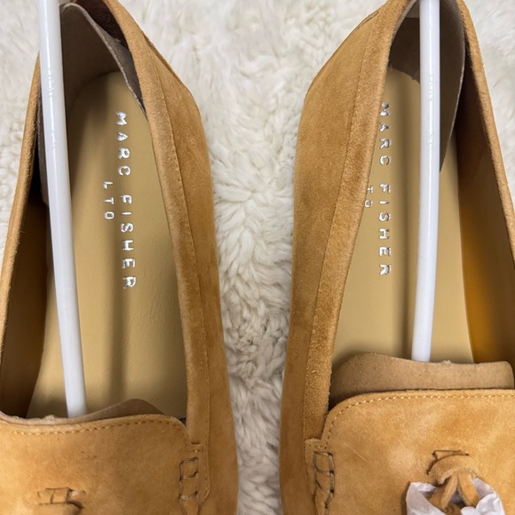Marc Fisher Suede Tassel Loafers in Tan - Picture 4 of 7